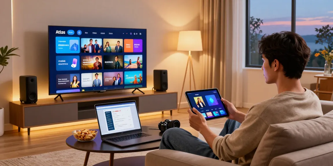 Enjoy seamless streaming with Atlas Pro IPTV in a cozy home setup.